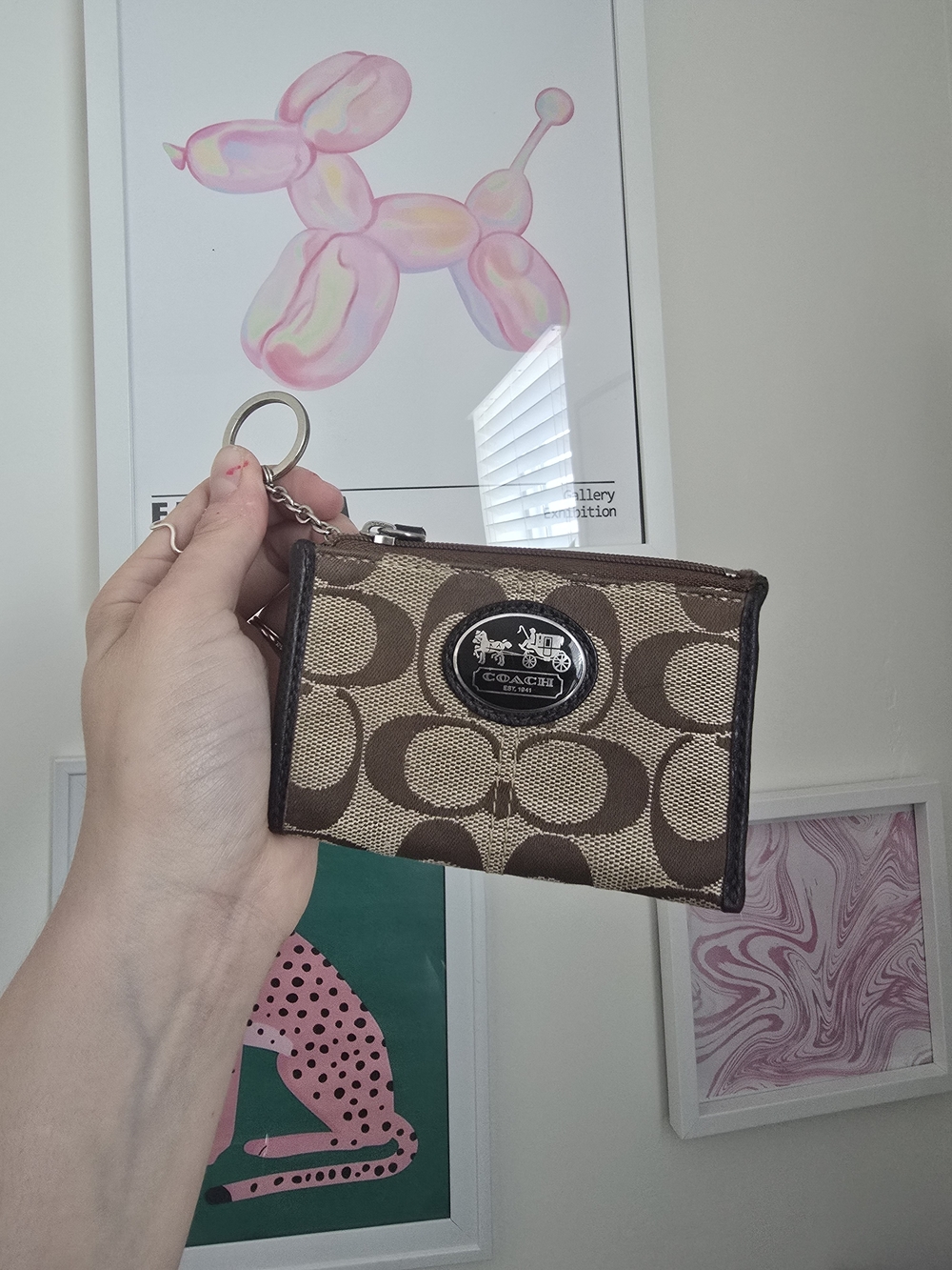 Vintage Coach Coin Pouch / Wallet Keychain